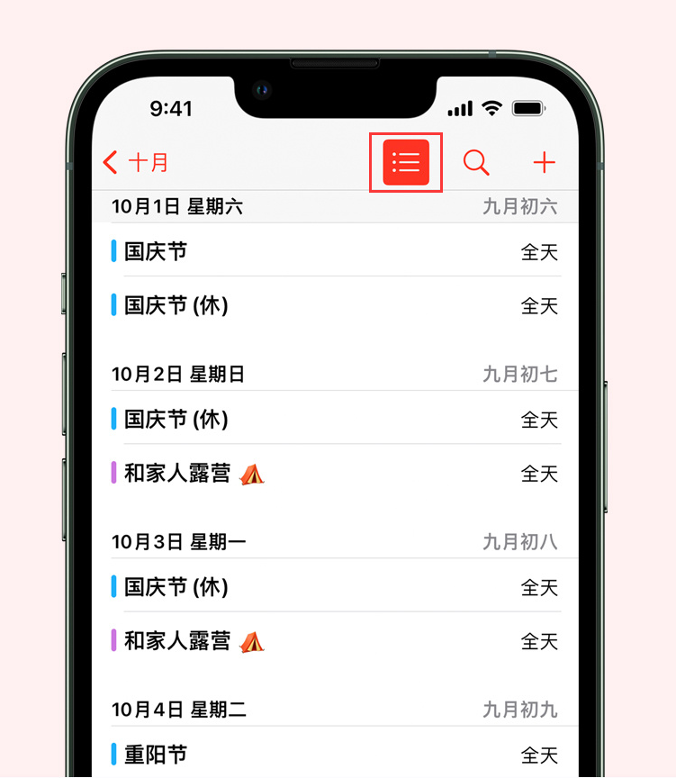 泰安苹果手机维修分享如何在 iPhone 日历中查看节假日和调休时间 